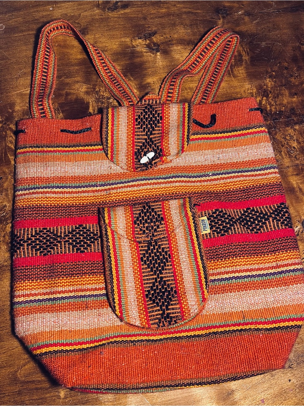 Artesanías Mr. Pinzón Woven Mexican Backpack Boho Multicolor